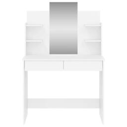 Berkfield Home Beautiful Dressing Table with Mirror White 96x39x142 cm - Size: 96 x 39 x 142 cm - thumbnail 4