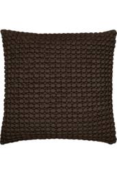Appletree 'Bobble' Velvet Filled Cushion in Chocolate - Size: 55 cm x 55 cm - thumbnail 2