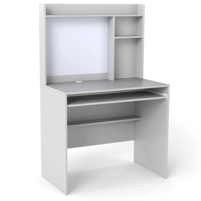 KORVIXA Home Office Desk Computer Desk in Grey - Size: 100 cm x 100 cm - image 1