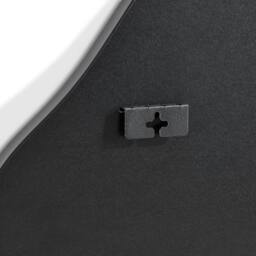 FurnitureboxUK Vita Black Metal Small 60x60cm Pebble Shape Wall Mirror - Size: 60x60 cm - thumbnail 8