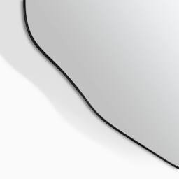 FurnitureboxUK Vita Black Metal Small 60x60cm Pebble Shape Wall Mirror - Size: 60x60 cm - thumbnail 7