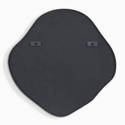 FurnitureboxUK Vita Black Metal Small 60x60cm Pebble Shape Wall Mirror - Size: 60x60 cm - thumbnail 5