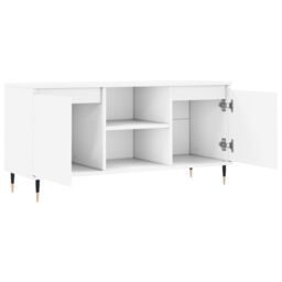 Berkfield Home TV Cabinet White 104x35x50 cm Engineered Wood - Size: 104 x 35 x 50 cm - thumbnail 6