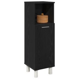 Berkfield Home Bathroom Cabinet Black Oak Engineered wood with black oak finish - thumbnail 3