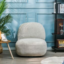 Nordlys Swivel Scandinavian Design Armchair in Grey - thumbnail 3