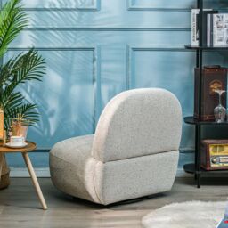 Nordlys Swivel Scandinavian Design Armchair in Grey - thumbnail 6