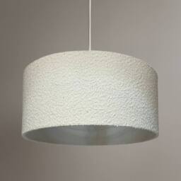 CGC Lighting Petra 45cm Large White Boucle Ceiling or Table Lamp Shade in Natural White - thumbnail 9