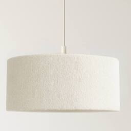 CGC Lighting Petra 45cm Large White Boucle Ceiling or Table Lamp Shade in Natural White - thumbnail 1