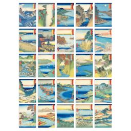 "Artery8 Wall Art Print 50 Pcs Utagawa Hiroshige Japan Aesthetic Collage Kit Japanese Provinces Woodblock s A6 Set Pack 15x10 cm (6x4"") Room Decor" - thumbnail 2