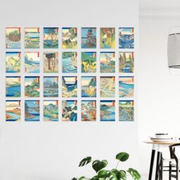 "Artery8 Wall Art Print 50 Pcs Utagawa Hiroshige Japan Aesthetic Collage Kit Japanese Provinces Woodblock s A6 Set Pack 15x10 cm (6x4"") Room Decor" - thumbnail 4
