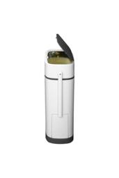 ExtraStar Slim Plastic Trash Can with Built-in Toilet Brush in White - thumbnail 4