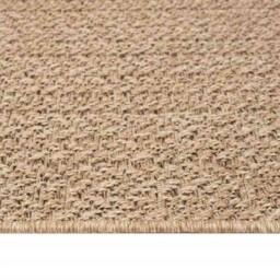 Berkfield Home Rug ZIZUR 240x240 cm Jute Look Indoor & Outdoor in Brown - Size: Medium - thumbnail 7