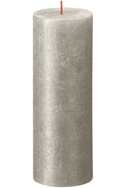 KDMD Bolsius Rustic Champagne Shimmer Metallic Candle 190mm x 68mm in Grey - image 1
