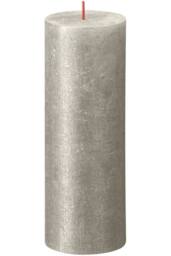 KDMD Bolsius Rustic Champagne Shimmer Metallic Candle 190mm x 68mm in Grey