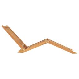 Berkfield Home Sun Lounger Solid Teak Wood in Brown - thumbnail 3