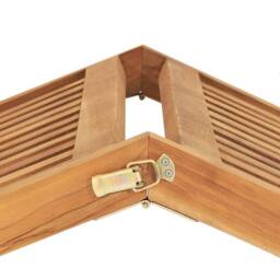 Berkfield Home Sun Lounger Solid Teak Wood in Brown - thumbnail 6