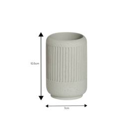 Showerdrape Alexandria 2 Piece Bathroom Accessory Set - Soap Dispenser & Tumbler in Stone - thumbnail 5