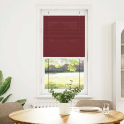 Berkfield Home Pleated Blind Bordeaux Red 60x150 cm Fabric Width 59.4 cm Polyester - thumbnail 2