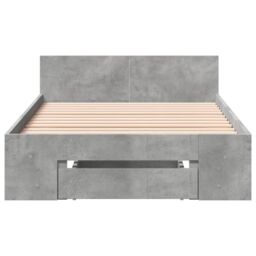 Berkfield Home Bed Frame with Drawer without Mattress Concrete Grey 90x190 cm Single - thumbnail 4