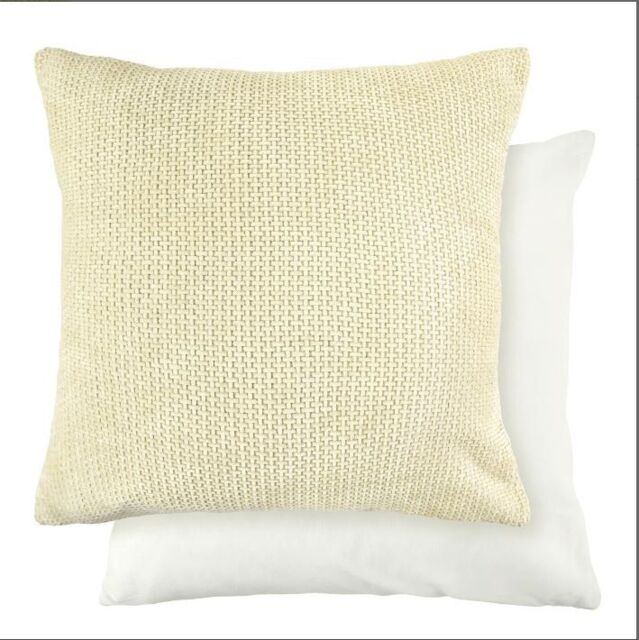 New Edge Blinds Pica Collection Cushion Cover in Cream - Size: 43 cm x 43 cm - image 1