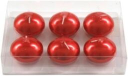 red floating candles set of 6 - thumbnail 3