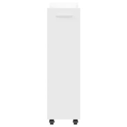 Berkfield Home Cabinet with Wheels White 60x22x79 cm Engineered Wood - Size: 60 x 22 x 79 cm - thumbnail 6