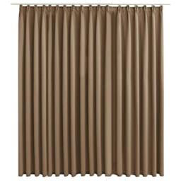 Berkfield Home Elegant Blackout Curtain with Hooks Taupe 290x245 cm - thumbnail 3