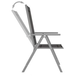 Berkfield Home 9 Piece Garden Lounge Set Black & Silver - thumbnail 3
