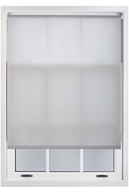 Furnished Grey Daylight Roller Blinds - Trimmable Window Shade - Size: 165 cm width x 210 cm drop - image 1
