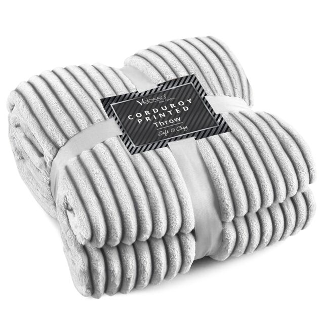 Velosso Cloud Soft Supersnug Throw Blanket, Cosy Sofa & Bed Throw in Charcoal - Size: 125 cm x 150 cm