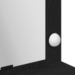 Berkfield Home Makeup Table with LED Lights - Black Oak, 100x41x135 cm - Size: 100 x 41 x 135 cm - thumbnail 8
