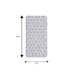 Showerdrape Laguna Anti Slip PVC Bath Mat 68cm x 37cm - 2 Set in Clear - Size: 68 cm x 37 cm - thumbnail 3