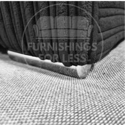 Furnishings For Less UK Delta Large Fabric 3 Seater Sofa With Padded Arms Jumbo Cord in Black - thumbnail 2