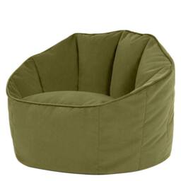 icon Sirena Velvet Accent Bean Bag Chair in Olive - thumbnail 5