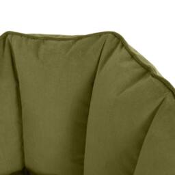 icon Sirena Velvet Accent Bean Bag Chair in Olive - thumbnail 8