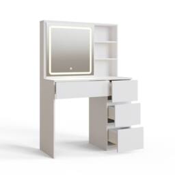 GFW Maeve Sliding Mirror Dressing Table With Hidden Storage in White - thumbnail 5