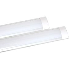 ENER-J 18W Prismatic LED Tube Batten complete fitting 0.6m, 1440 lumens, 6500K (pack of 2 units) in White - Size: 25 cm diameter x 19 cm high - thumbnail 1