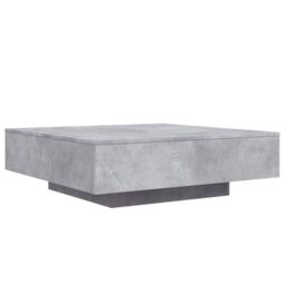 Berkfield Home Coffee Table with LED Lights Concrete Grey 100x100x31 cm - Size: 100 x 100 x 31 cm - thumbnail 3