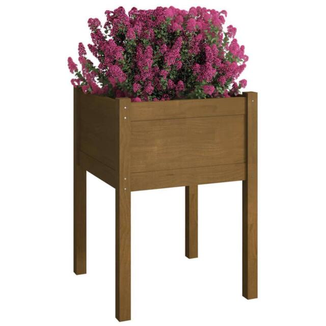 Berkfield Home Garden Planters 2 pcs Honey Brown 50x50x70 cm Solid Pinewood - Size: 50 x 50 x 70 cm - image 1