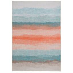 Kukoon Blue Abstract Soft Pile Living Room Area Rug Bedroom Carpet Floor Mat in Duck Egg Blue - Size: 80 cm x 150 cm - thumbnail 1