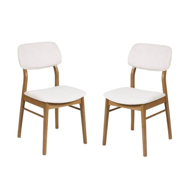 Cheshire Sorella Premium White Boucle Upholstered Dining Chairs - Set of 2 - image 1