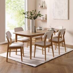 Cheshire Sorella Premium White Boucle Upholstered Dining Chairs - Set of 2 - thumbnail 8