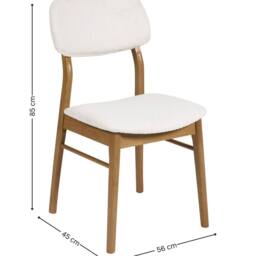Cheshire Sorella Premium White Boucle Upholstered Dining Chairs - Set of 2 - thumbnail 6