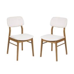Cheshire Sorella Premium White Boucle Upholstered Dining Chairs - Set of 2 - thumbnail 1