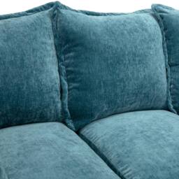 Furnishings For Less UK Colby Teal 5 Seater L Shaped Corner Sofa Fabric - thumbnail 4