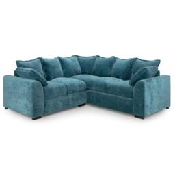 Furnishings For Less UK Colby Teal 5 Seater L Shaped Corner Sofa Fabric - thumbnail 2