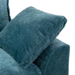 Furnishings For Less UK Colby Teal 5 Seater L Shaped Corner Sofa Fabric - thumbnail 5
