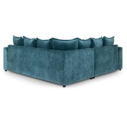 Furnishings For Less UK Colby Teal 5 Seater L Shaped Corner Sofa Fabric - thumbnail 3