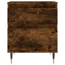 Berkfield Home Bedside Cabinet Smoked Oak 40x35x50 cm Engineered Wood in Brown - Size: 40 x 35 x 50 cm - thumbnail 5