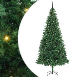 Berkfield Home Artificial Christmas Tree with 300 LEDs with Stand Green 300 cm - thumbnail 2